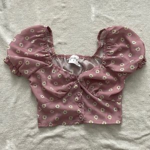 Princess Polly floral pink top